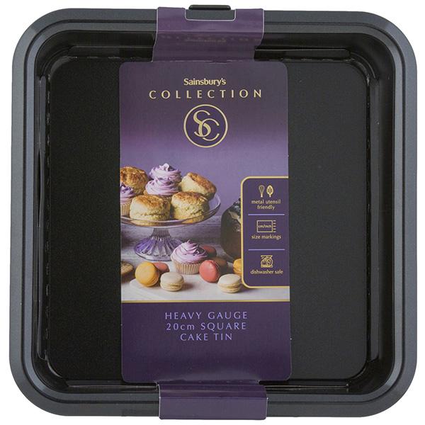 Habitat Black Loose Base Square Cake Tin 20cm