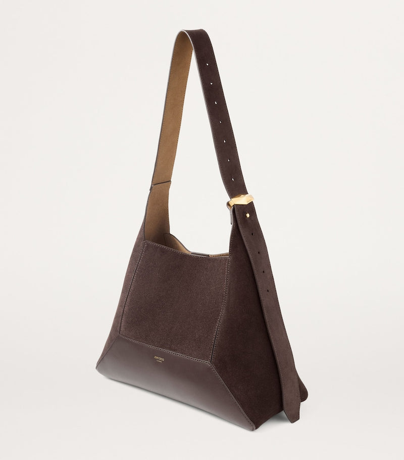 Jimmy Choo suede diamond shoulder bag (British brand)