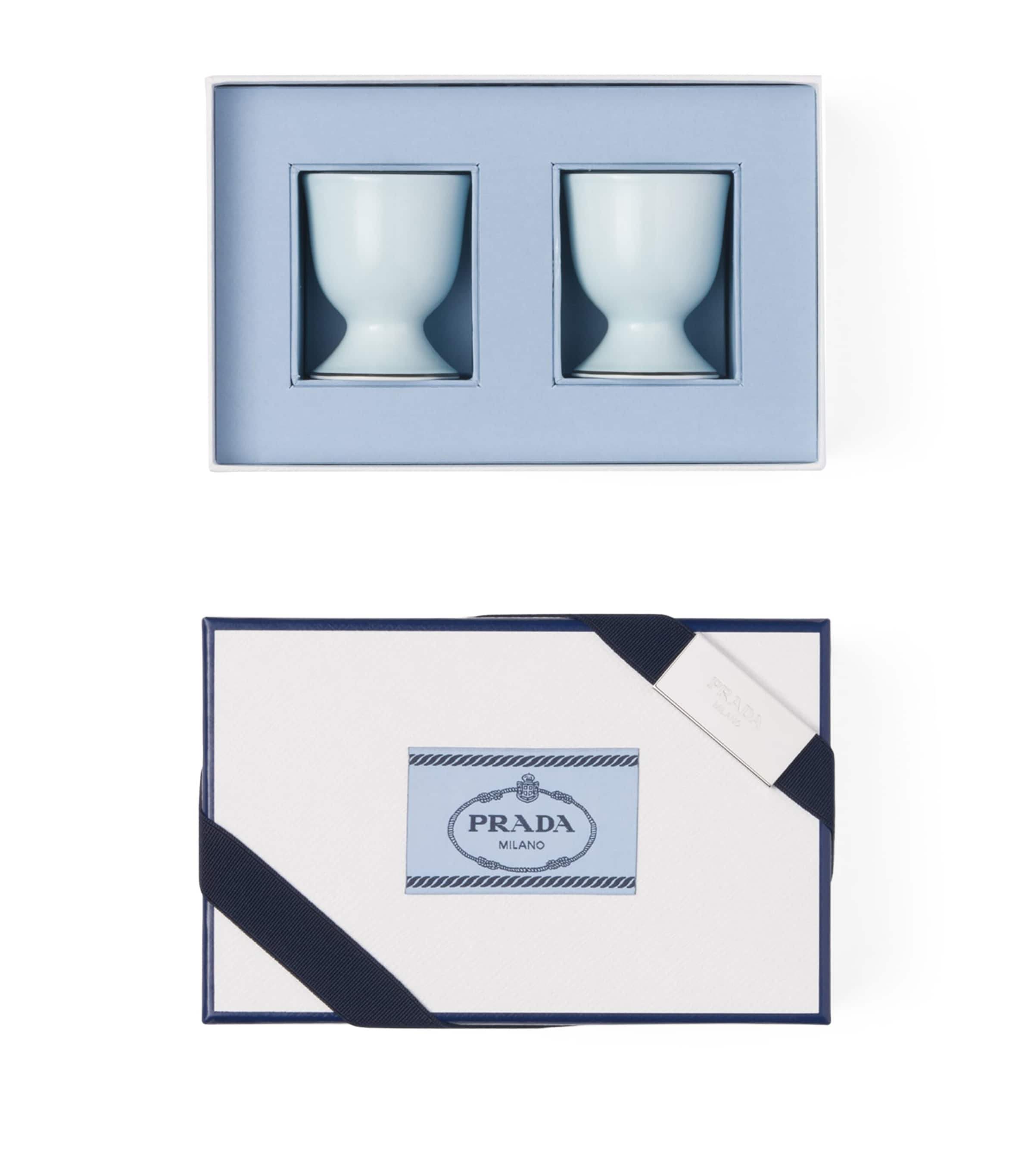 Prada celadon egg cups set of 2, imported from the UK