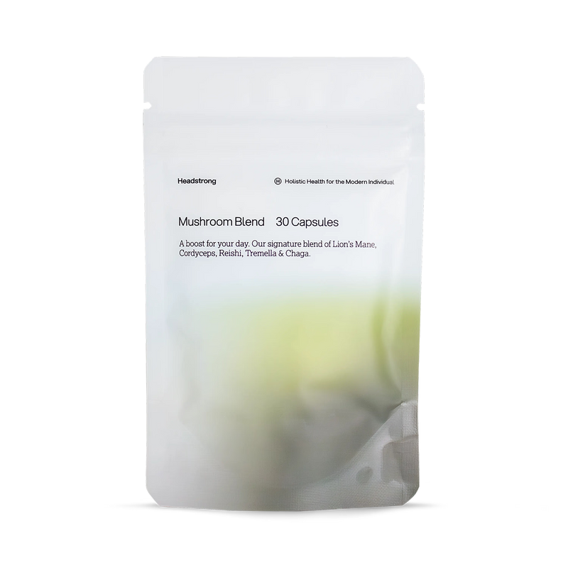 Headstrong Mushroom Blend supplement 30 capsules, imported from the UK