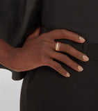 Bvlgari B.zero1 Rock two-band ring rose gold ceramic (British brand)