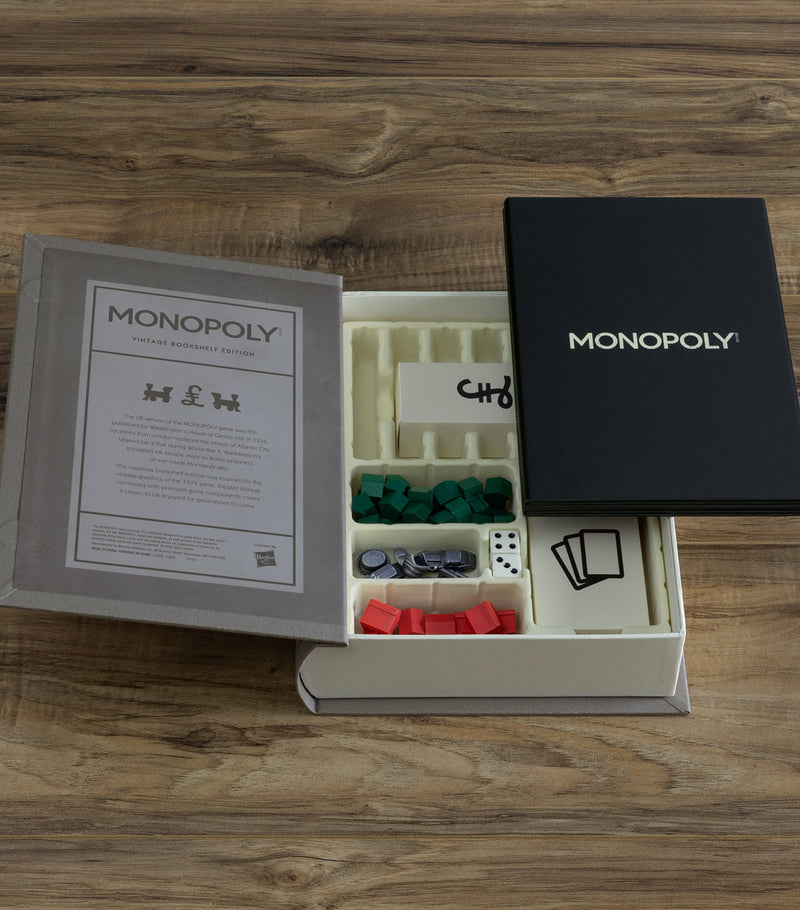 Monopoly Vintage Bookshelf Edition board game (British brand)