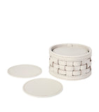 Riviere woven leather coasters set of 10, imported from the UK