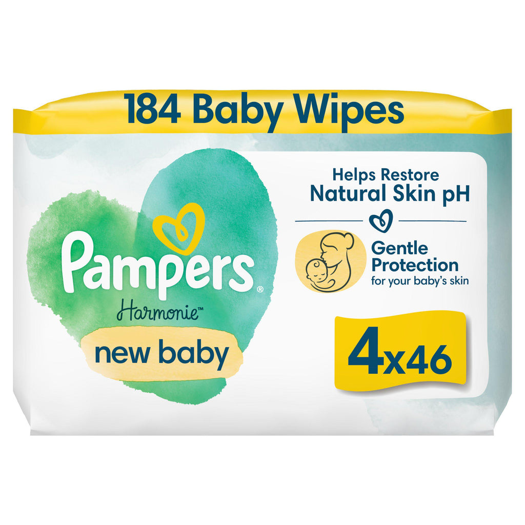 Pampers Harmonie New Plastic Free Baby Wet Wipes x184