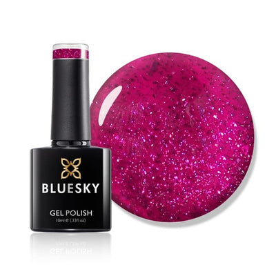Superdrug Bluesky Gel Polish Fizzy Sherbet Pink Glitter Nail Polish- Buy online at McGrocer