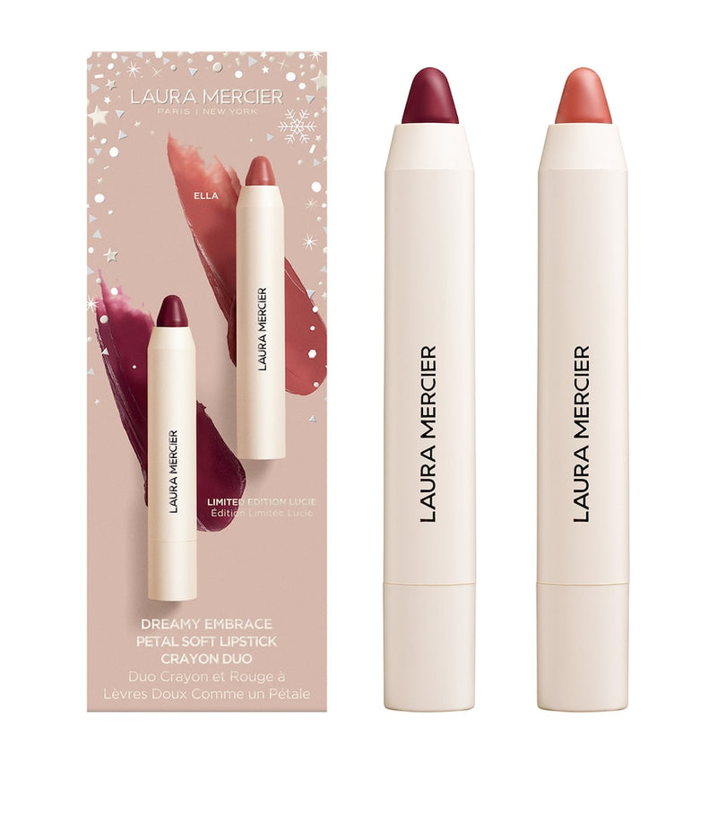 Laura Mercier Petal Soft Lipstick Crayon Duo, imported from the UK
