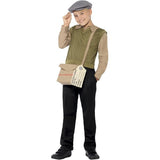 Smiffys evacuee boy costume kit with jumper and hat (British brand)