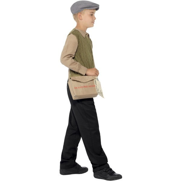 Smiffys evacuee boy costume kit with jumper and hat (British brand)