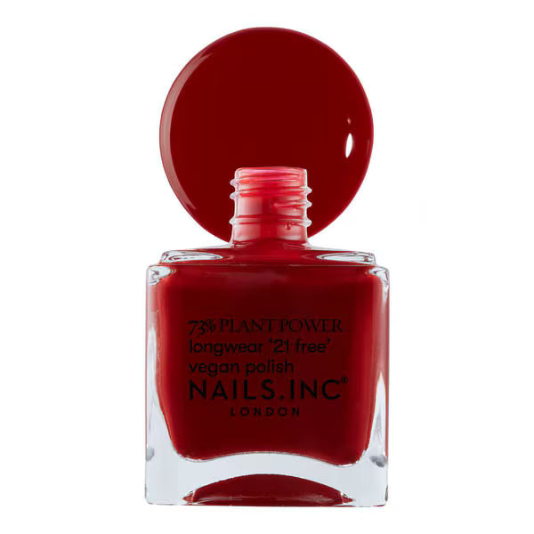 Nails.INC Plant Power nail polish red 14ml, imported from the UK
