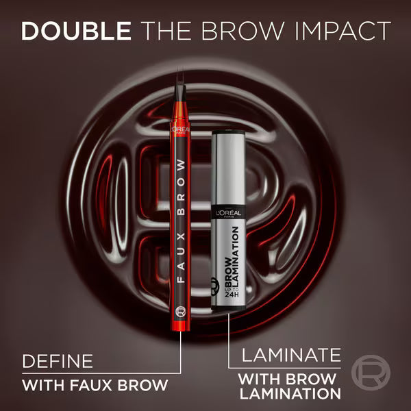 L'Oreal Paris Brow Lamination Duo Dark Brunette, UK version