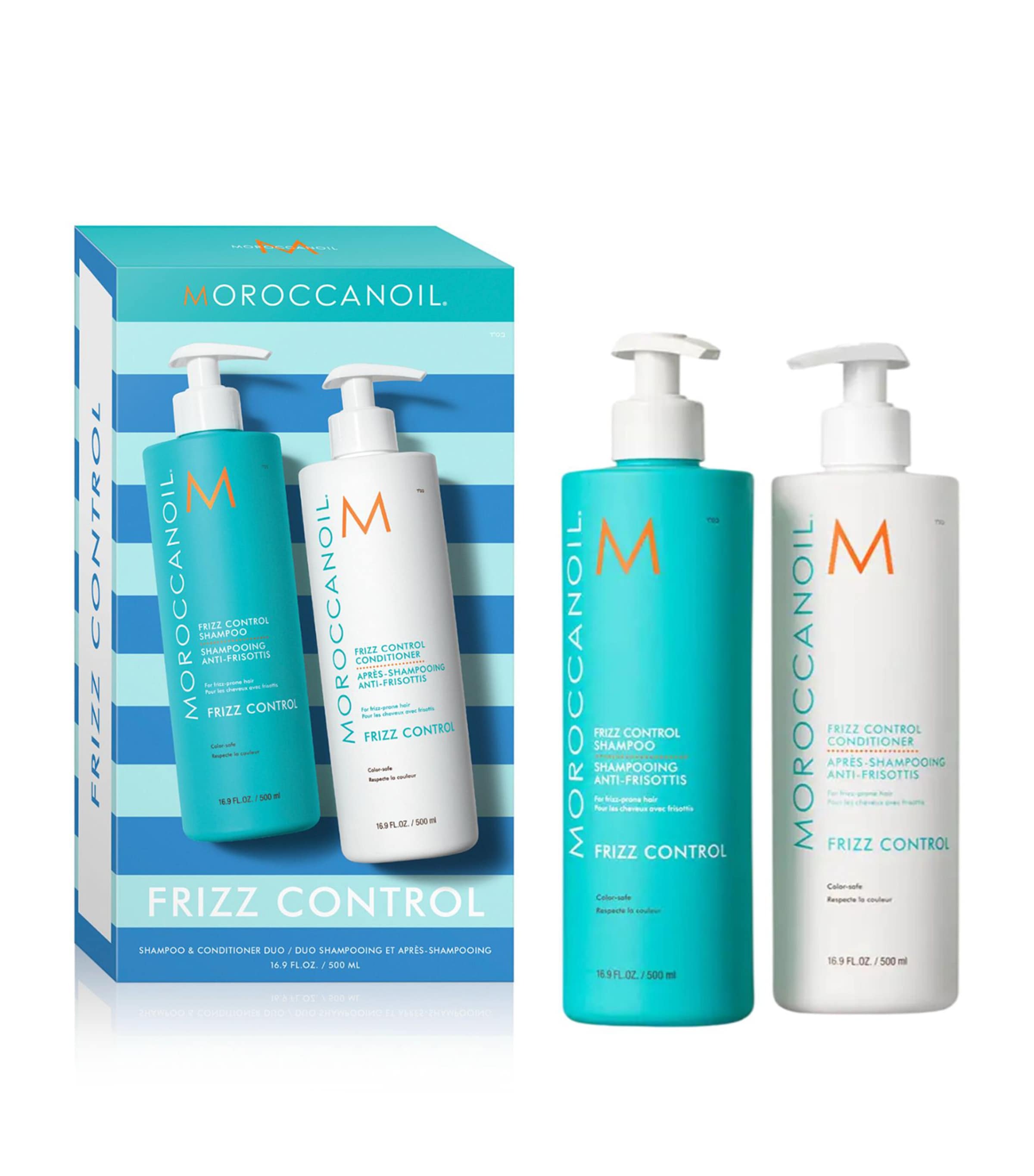 Moroccanoil frizz control shampoo and conditioner duo 1000ml, imported from the UK
