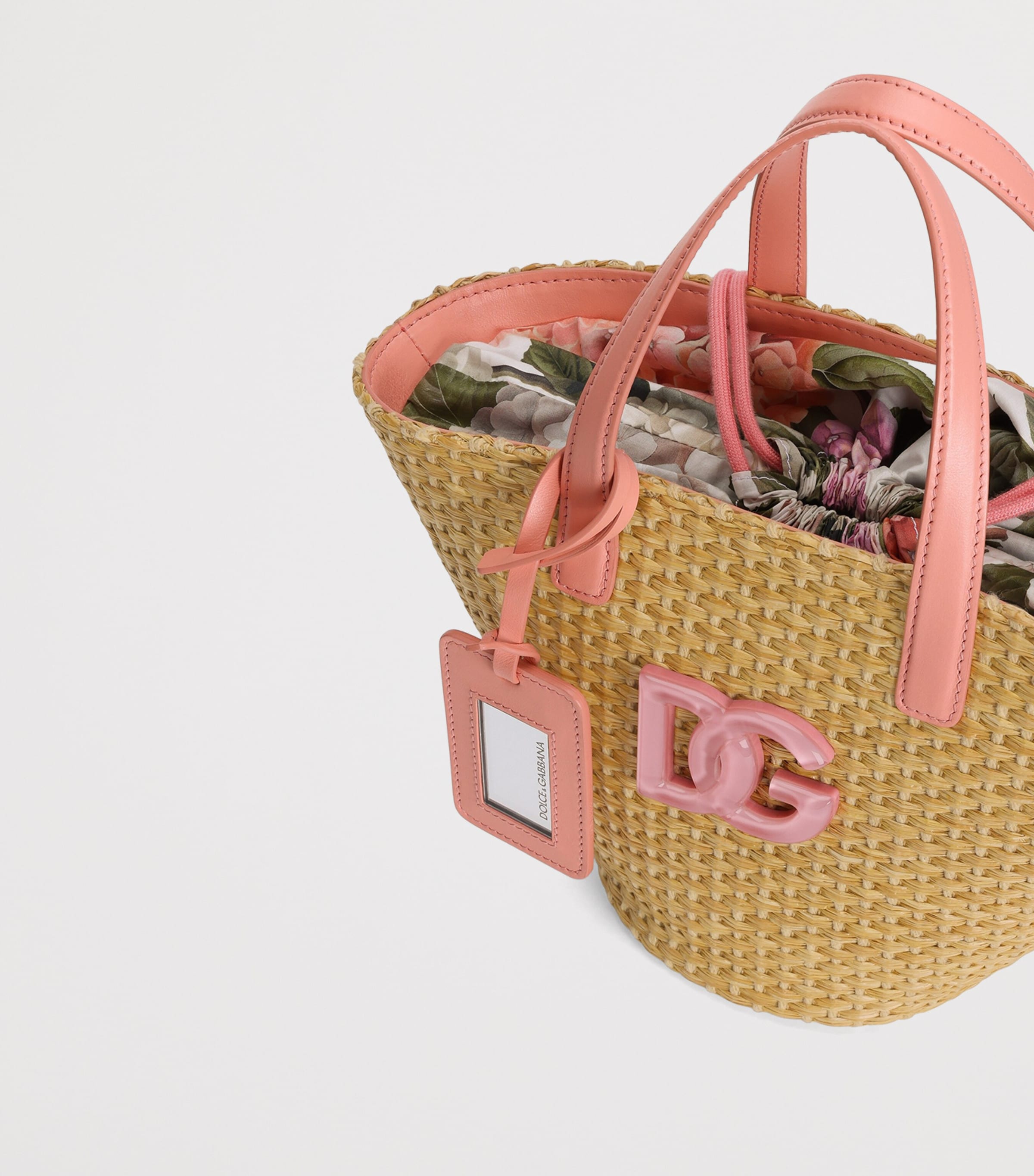 Dolce & Gabbana kids straw logo tote bag (British brand)