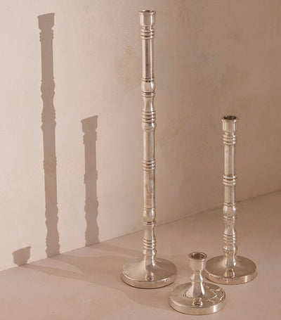 Harrods Large Silver-Plated Decorative Candlestick 44cm- Buy online at McGrocer