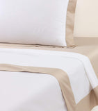 Ralph Lauren Home Cotton Langdon Coastal Double Flat Sheet 240cm x 295cm, imported from the UK