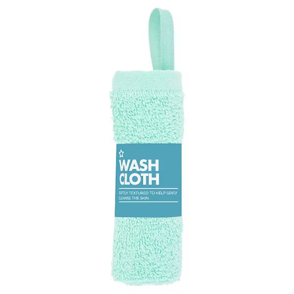 Superdrug green flannel cloth for general cleaning tasks (British brand)