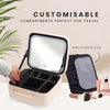 Sensse vanity case with LED light mirror - British product