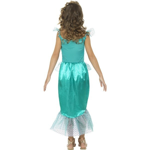 Smiffys deluxe mermaid costume green dress and hair clip UK version