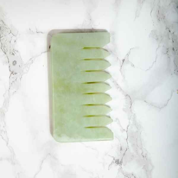 White Lotus Premium Jade Crystal Comb hand carved (British brand)