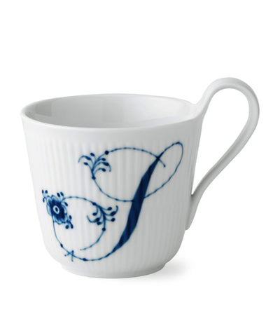 Royal Copenhagen Fluted Alphabet Porcelain Mug
