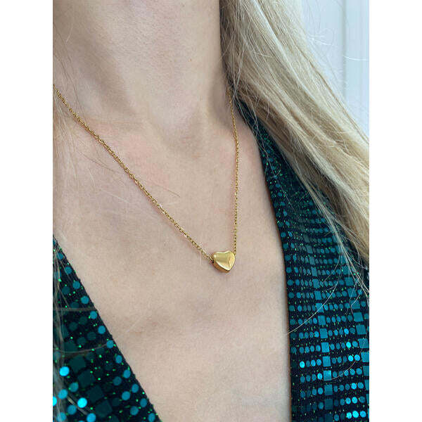 SVNX small heart necklace gold (British brand)