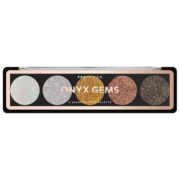 Profusion Cosmetics Glitter Gems Glitter Palette Onyx GOODS Superdrug   