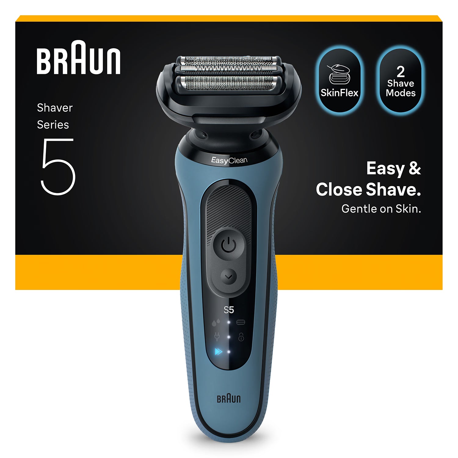 Braun Series 5 electric shaver 52-A1000S Azure - British product