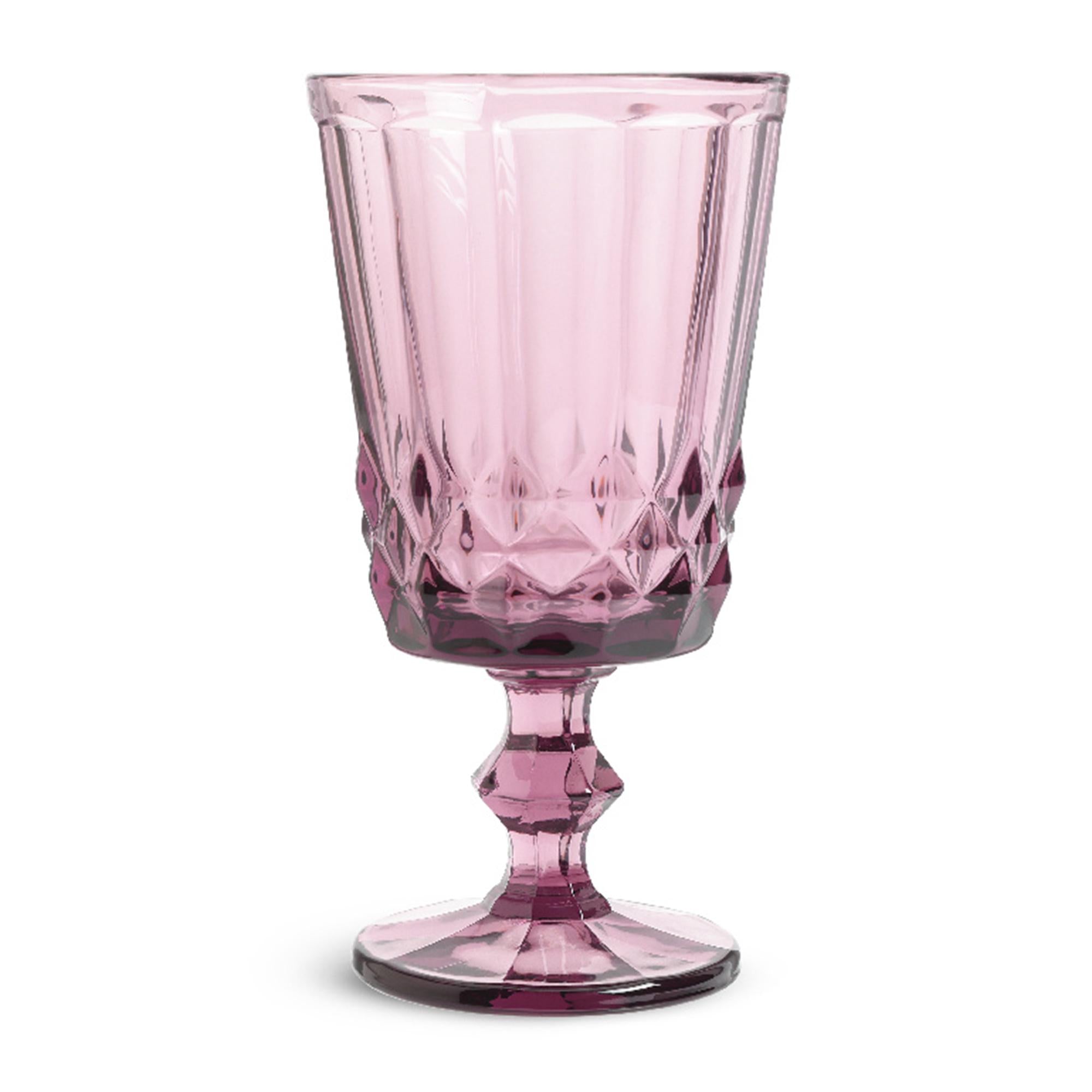 Habitat Plum Pressed Wine Glass GOODS Sainsburys   