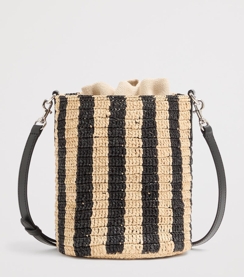 Valentino Garavani small raffia bucket bag (British brand)