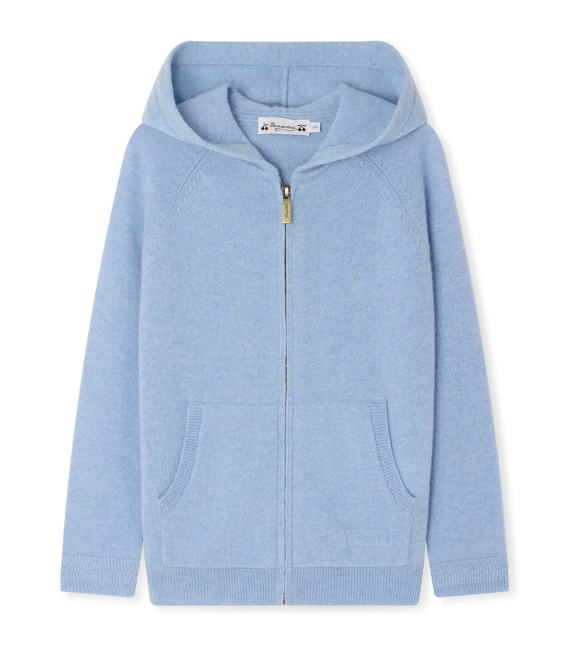 Bonpoint Cashmere Elyan Zip-Up Hoodie for kids 10-14 years - British product
