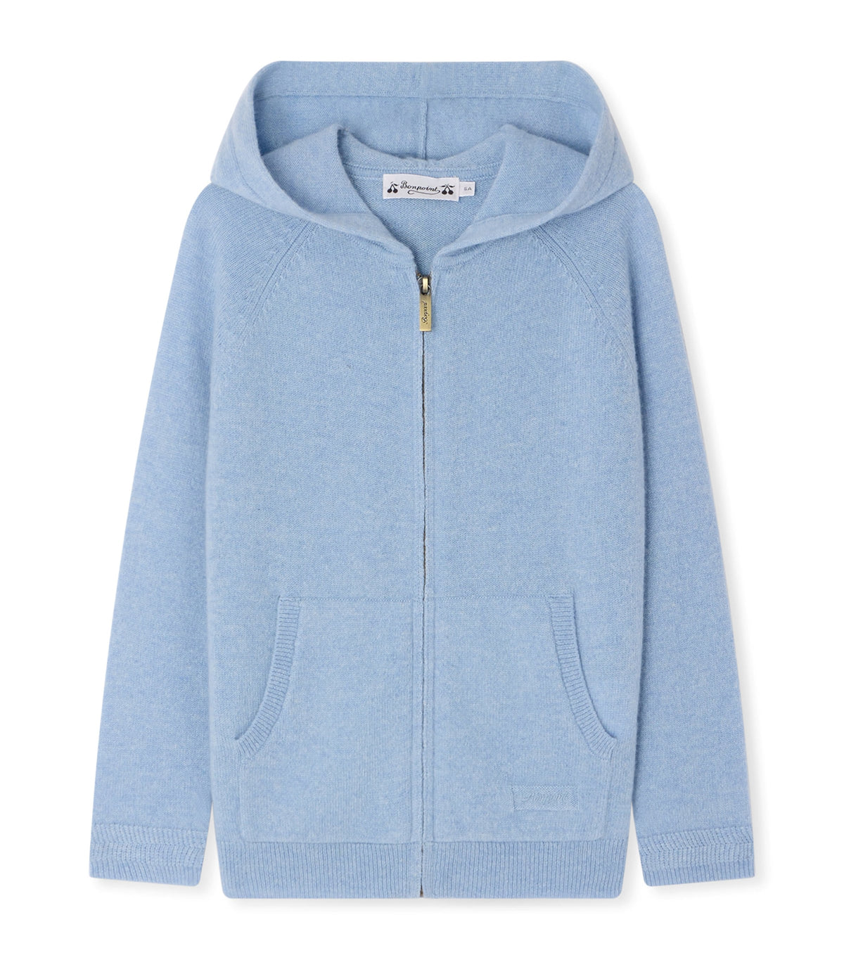 Bonpoint Cashmere Elyan Zip-Up Hoodie for kids 10-14 years - British product