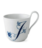 Royal Copenhagen porcelain Fluted Alphabet mug, imported from the UK