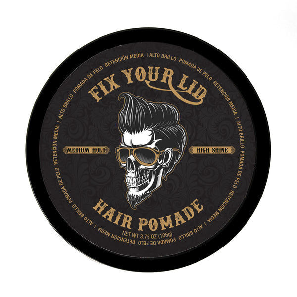 Fix Your Lid water-based pomade medium hold high shine 106g, imported from the UK