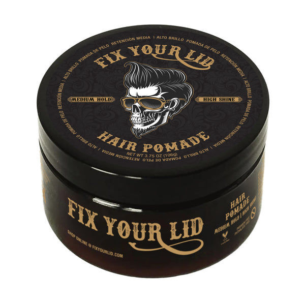 Fix Your Lid water-based pomade medium hold high shine 106g, imported from the UK