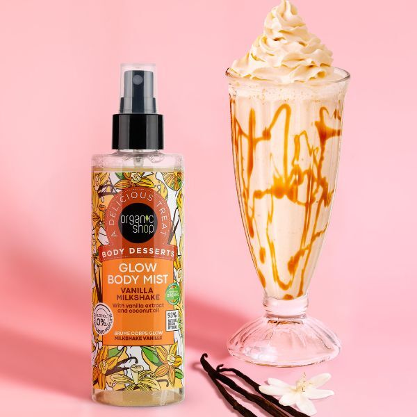 Organic Shop Glow Body Mist Vanilla Milkshake, 200ml
