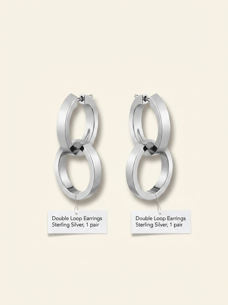 Cartier LOVE hoop earrings 18ct white gold, imported from the UK
