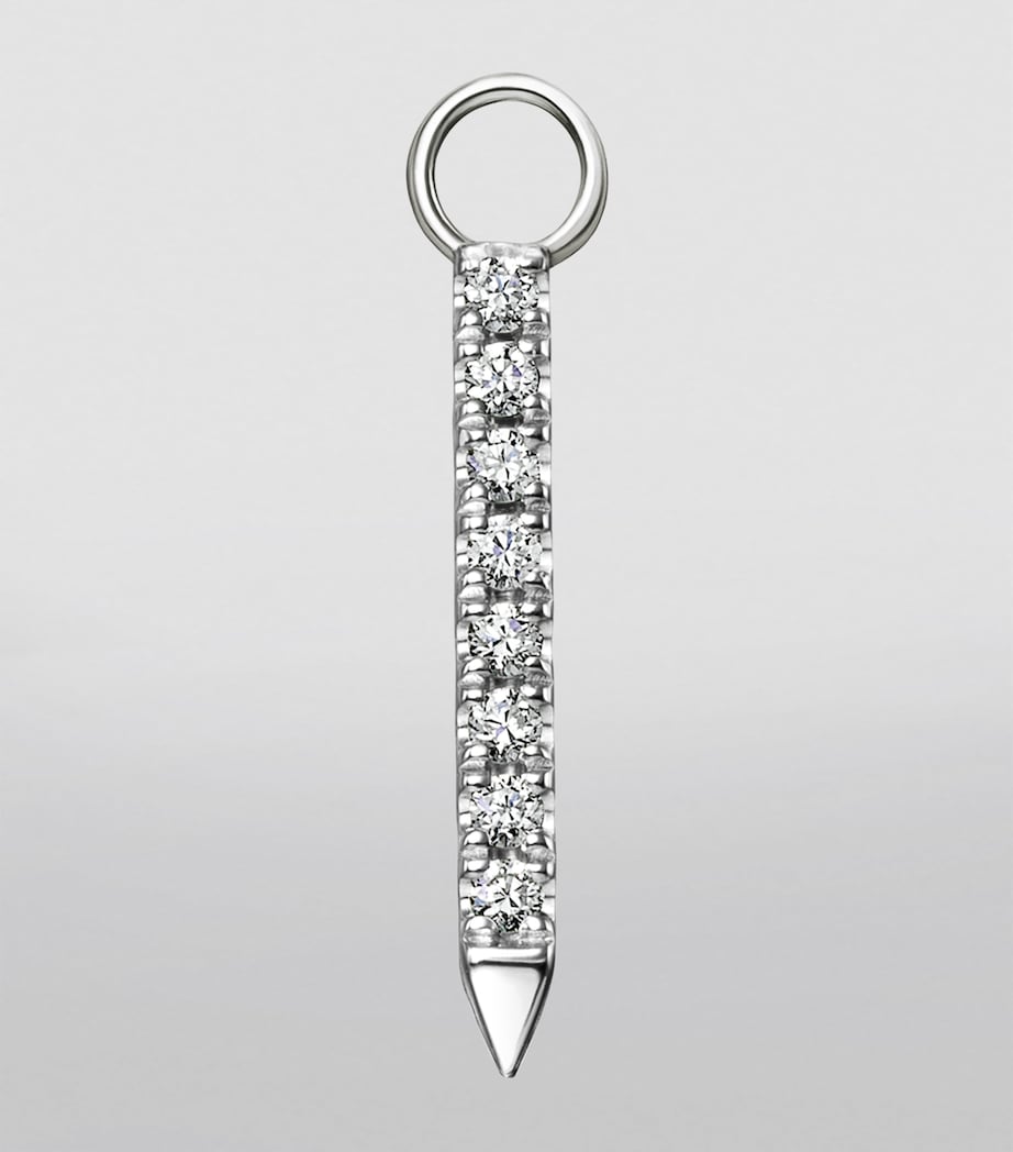 Maria Tash diamond and sapphire eternity bar charm 11mm (British brand)