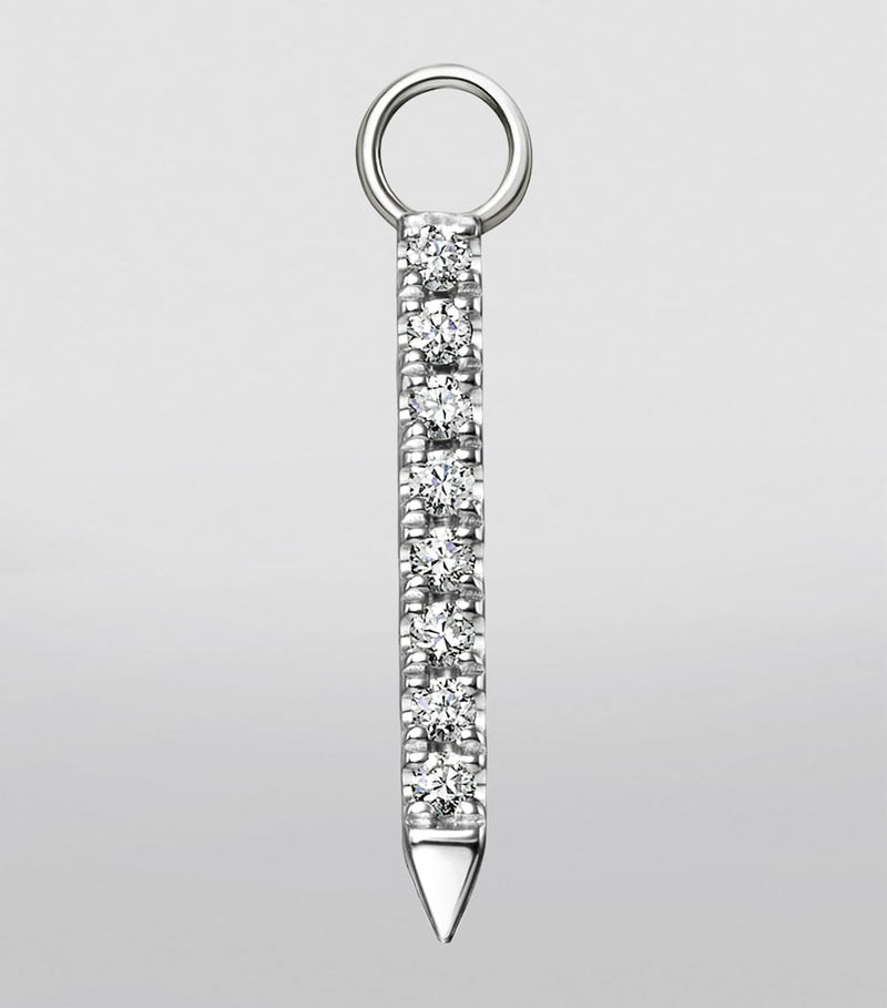 Maria Tash diamond and sapphire eternity bar charm 11mm (British brand)