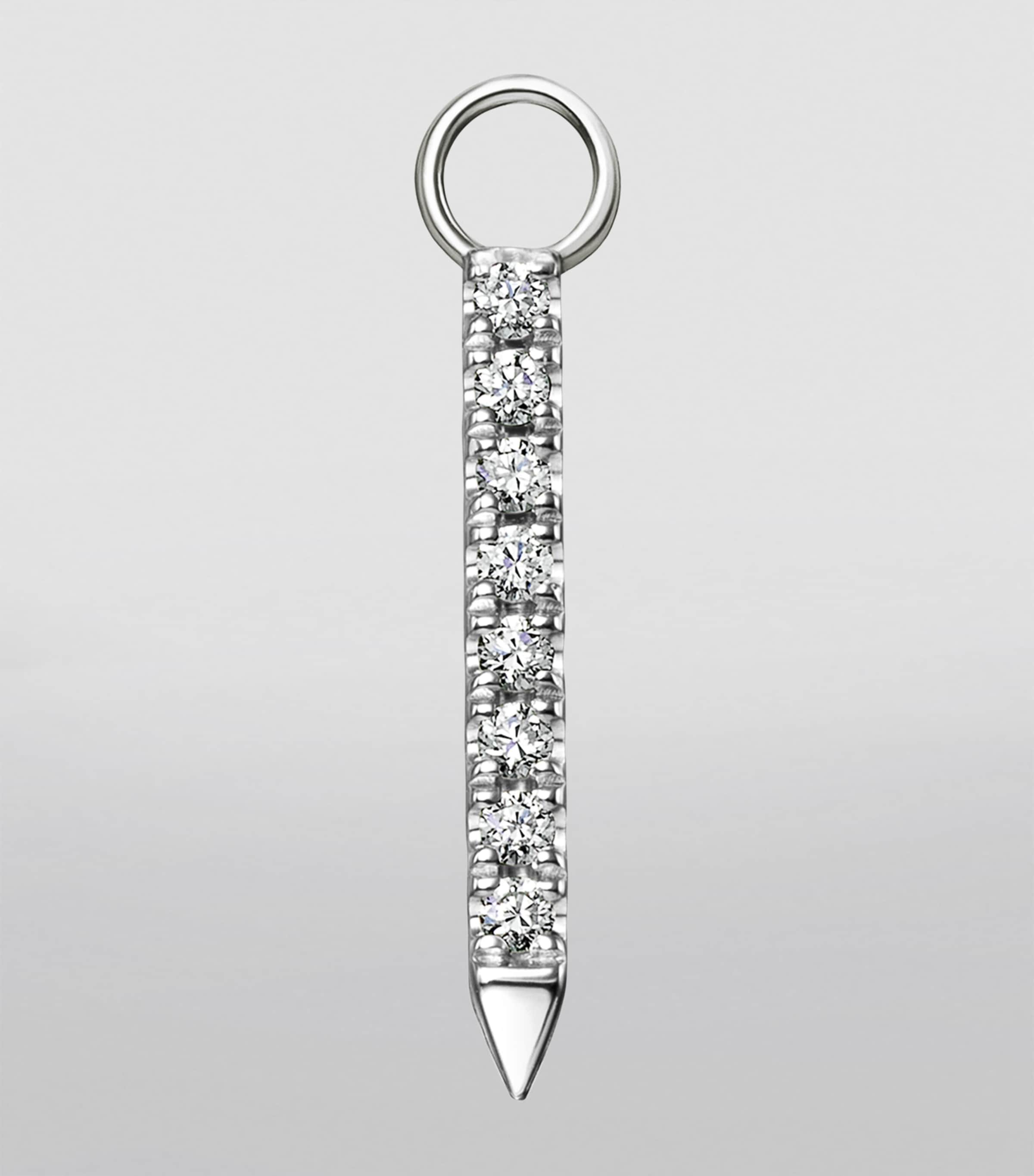 Maria Tash diamond and sapphire eternity bar charm 11mm (British brand)