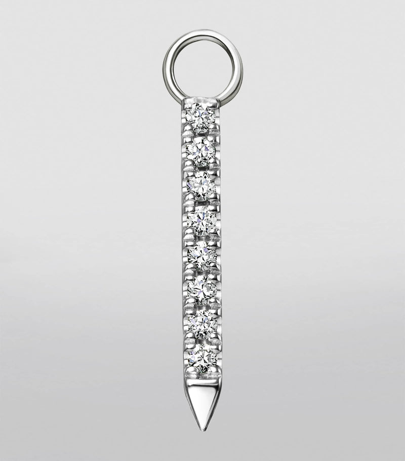 Maria Tash diamond and sapphire eternity bar charm 11mm (British brand)