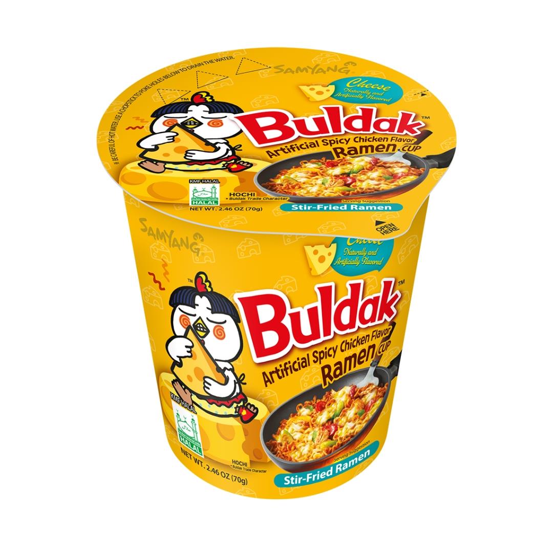 Samyang Buldak hot chicken cheese flavour ramen cup (British brand)