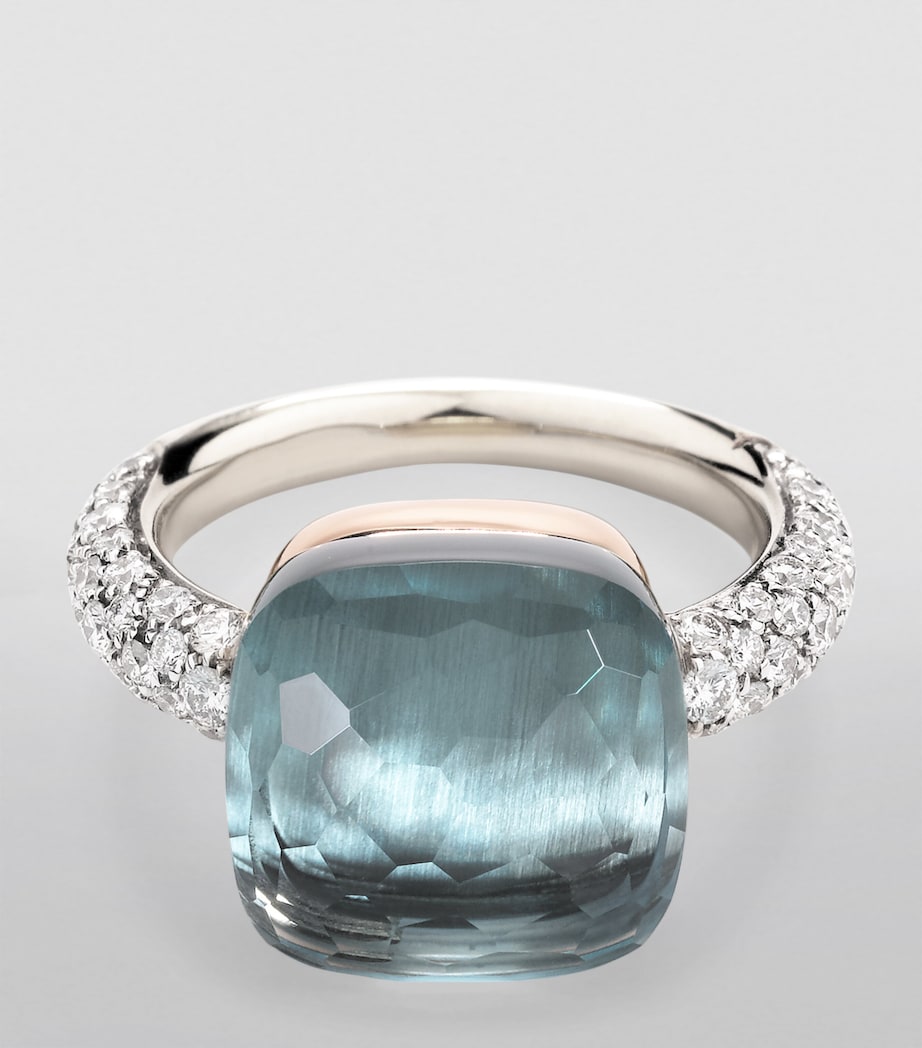Pomellato Nudo Maxi Ring mixed gold diamond topaz, UK version
