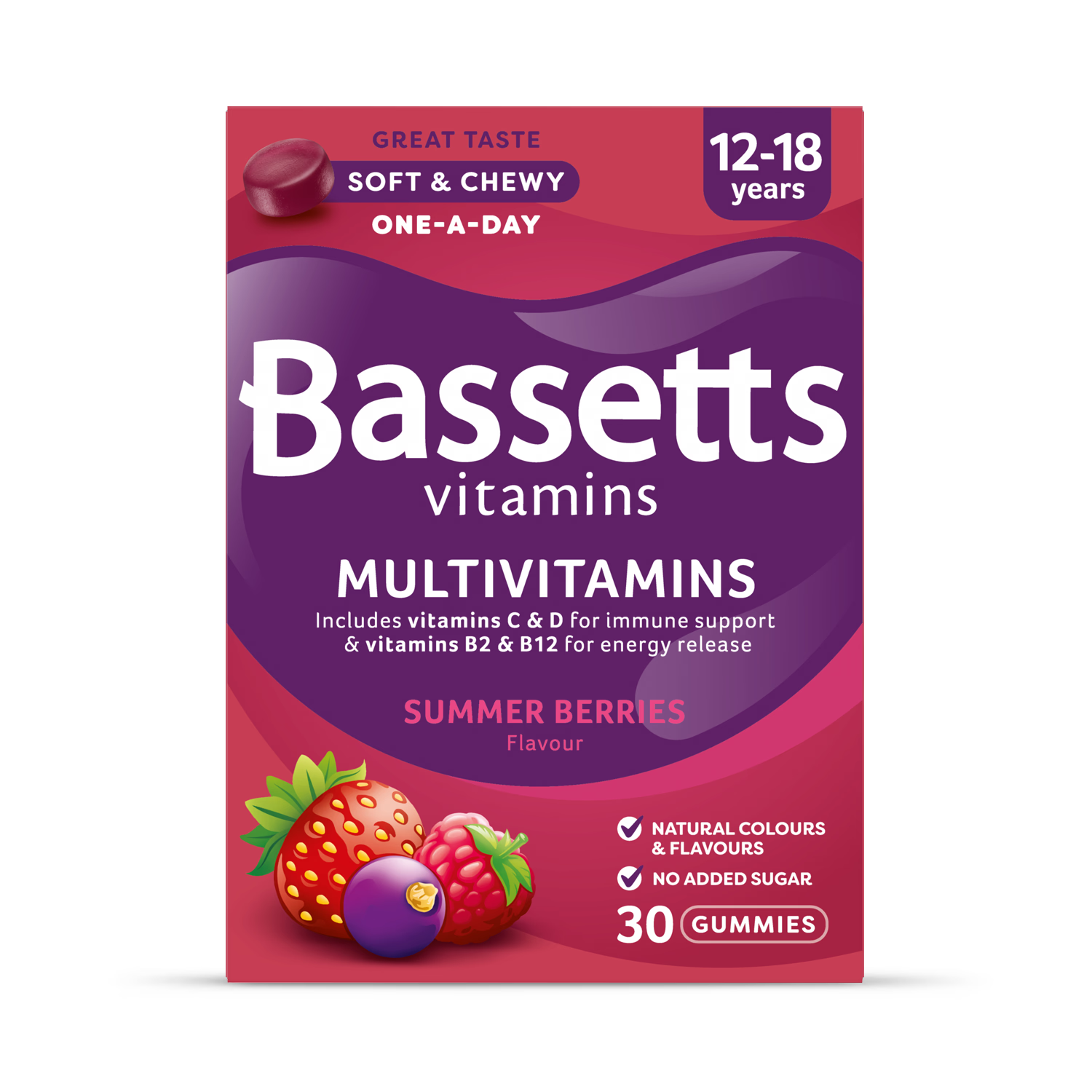 Bassetts multivitamin gummies Summer Berries 30 count - British product