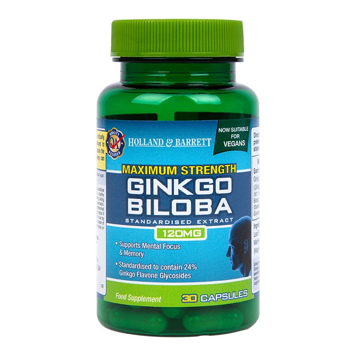 Holland & Barrett Maximum Strength Ginkgo Biloba 120mg 30 Capsules