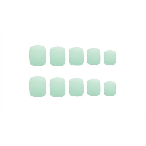 Invogue Matte Pastel Mint Green Square Nails (24 Pieces) GOODS Superdrug   