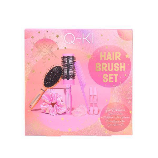 Q-Ki Christmas hair brush gift set 7-piece, UK version