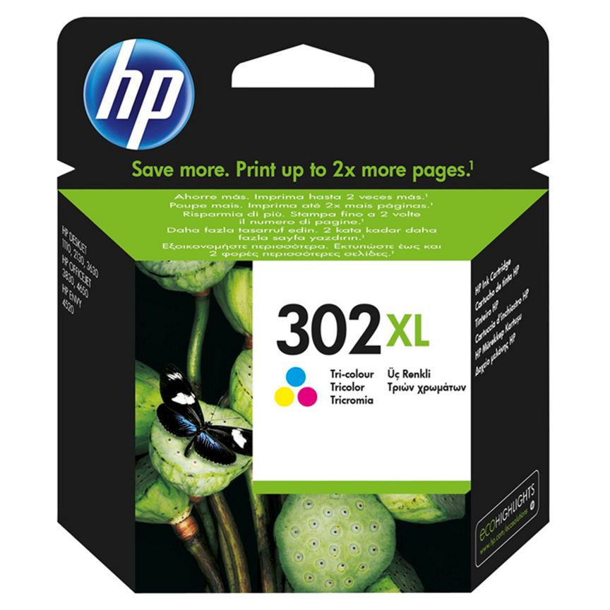 HP 302 XL Colour Ink Cartridge