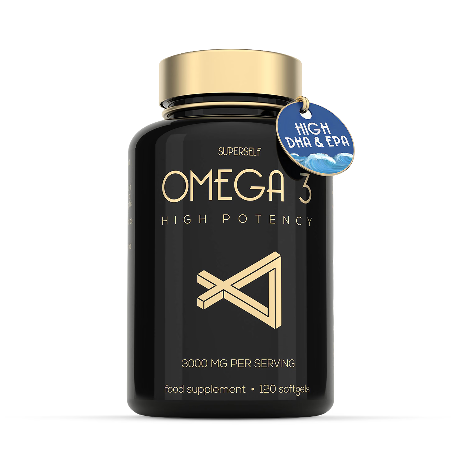 SuperSelf Omega-3 fish oil 3000mg triple strength 120 softgels - British product