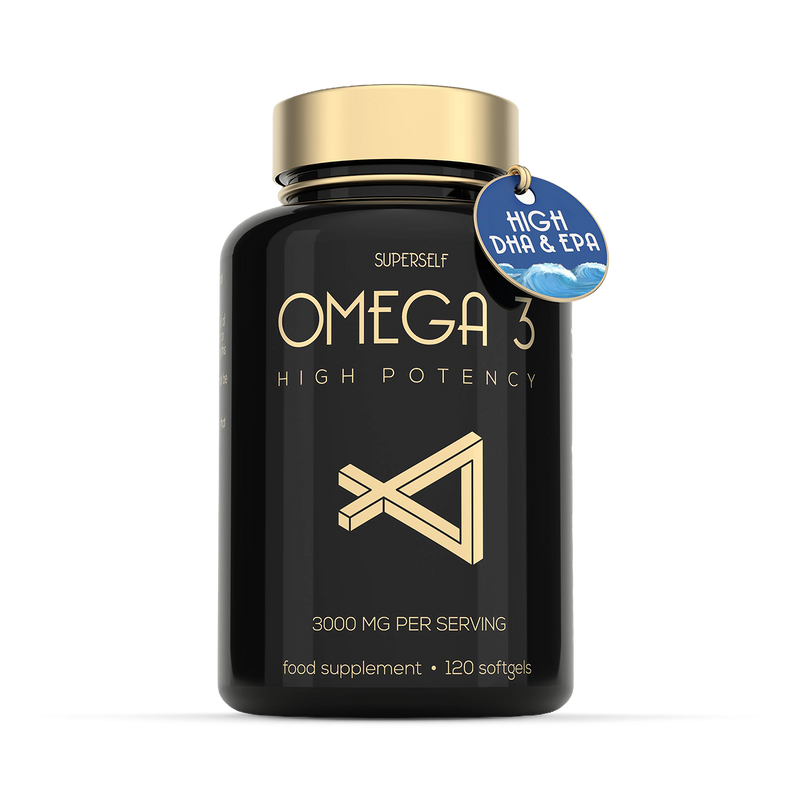SuperSelf Omega-3 fish oil 3000mg triple strength 120 softgels - British product
