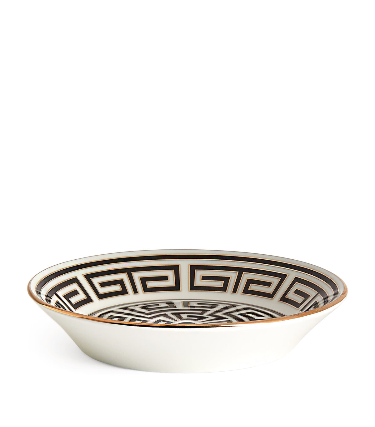 GINORI 1735 porcelain Labirinto Nero tea saucer 13.5cm, UK version