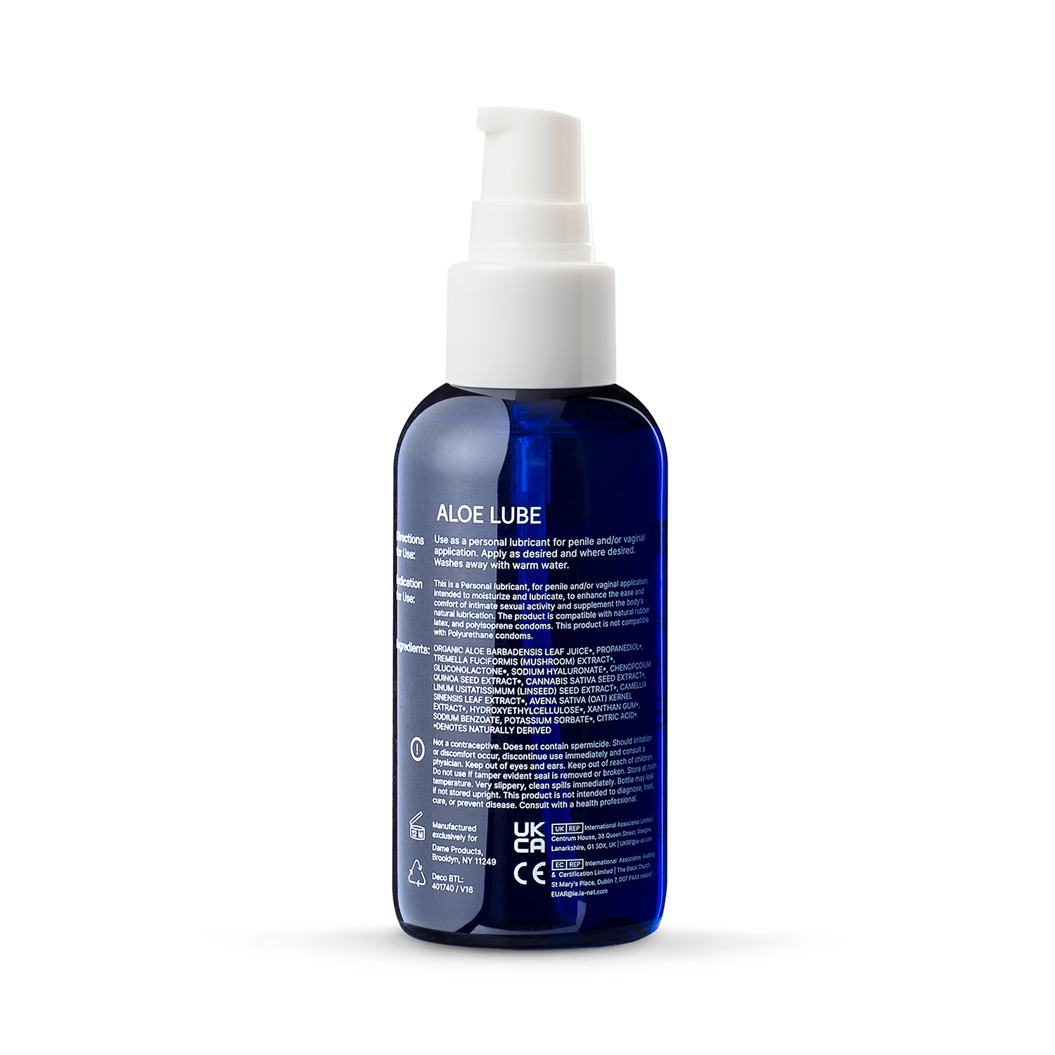 Dame Aloe Lubricant 118ml personal lubricant - British product
